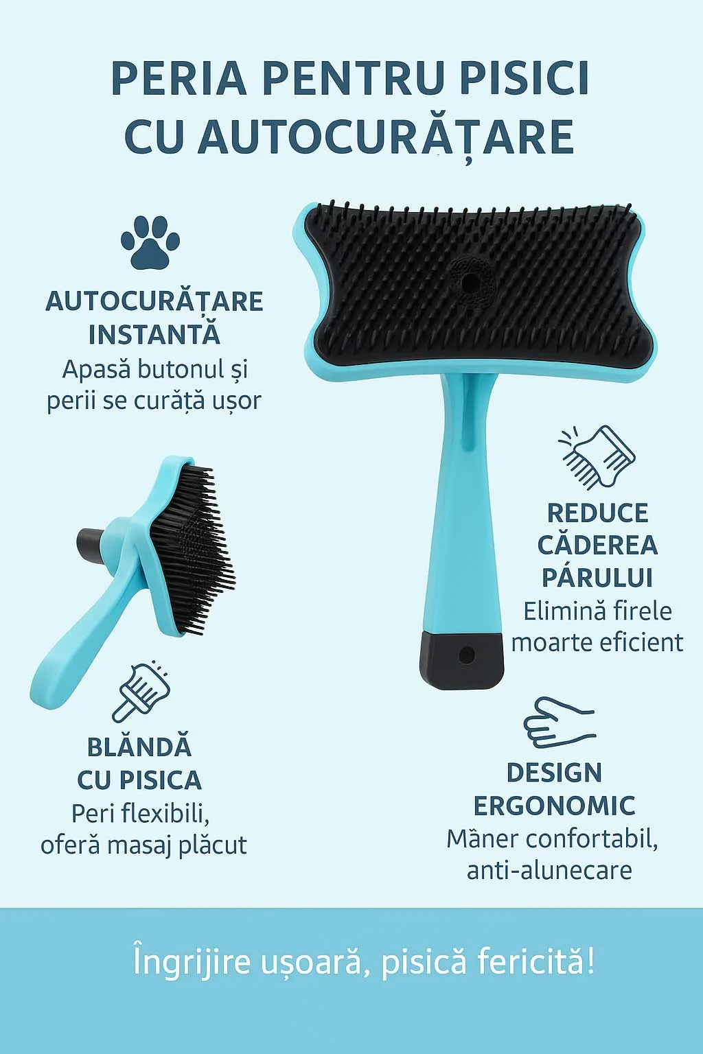 Perie pentru îngrijirea blăniței