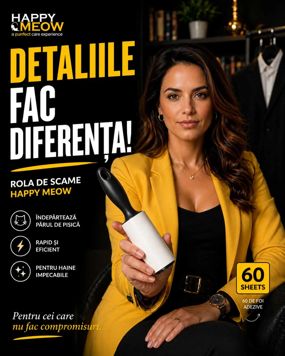 Rola de scame adezive-60 foi
