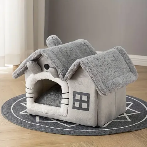 Căsuță de pluș pentru pisici Happy Meow