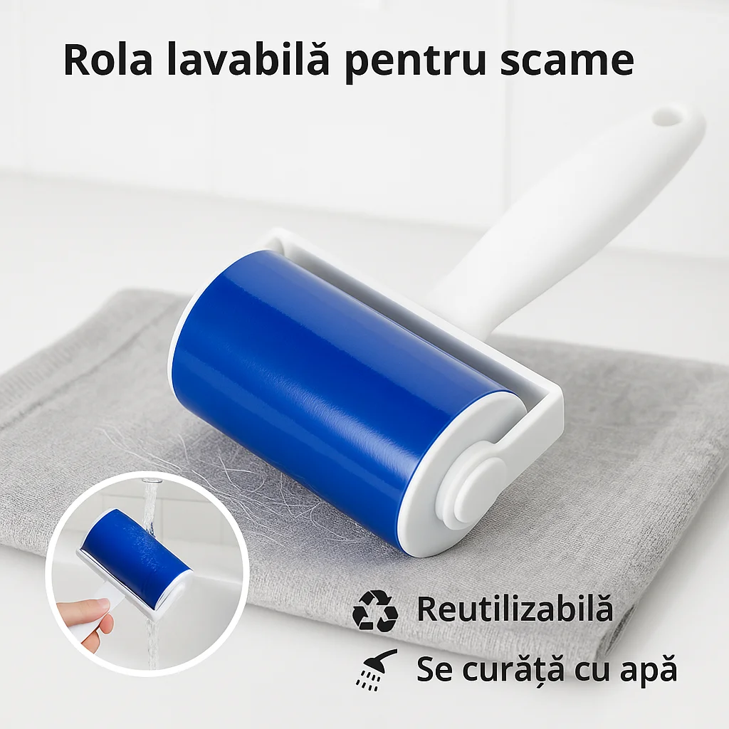rolă lavabilă pentru păr și scame Happy Meow