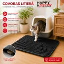 Covor colector de nisip pentru pisici cu dublu strat și curățare ușoară