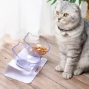 bol ergonomic pentru pisici cu două recipiente detașabile