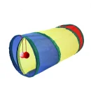 Tunel multicolor pentru pisici cu jucărie suspendată