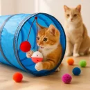 tunel pliabil pentru pisici 50 cm