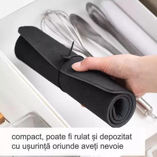 Covoraș absorbant anti-alunecare pentru blat de bucătărie, 40x50cm, Gri