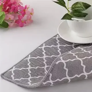 Covoraș absorbant textil bucătărie, model geometric maro, 50x40 cm