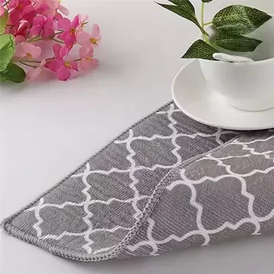 Covoraș absorbant textil bucătărie, model geometric maro, 50x40 cm