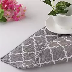 Covoraș absorbant textil 3 straturi pentru blat de bucătărie, 50x40 cm, Model geometric Maro