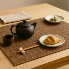 Covoraș absorbant textil 3 straturi pentru blat de bucătărie, 50x40 cm, Maro