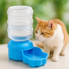 Dispenser de apă pentru pisici și câini, capacitate 2l, Albastru/Transparent